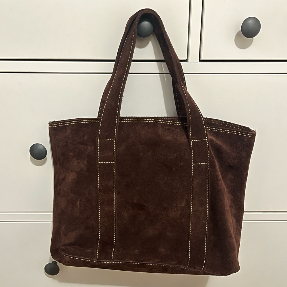 Banana Republic: VINTAGE Y2K Suede Brown Bag